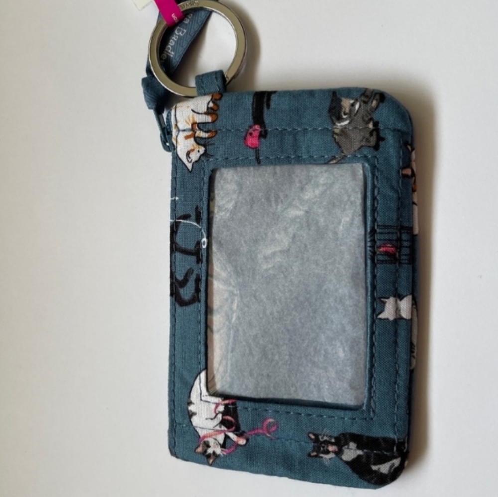VERA BRADLEY - Cat’s Meow Zip ID Coin Purse Wallet NEW with tags